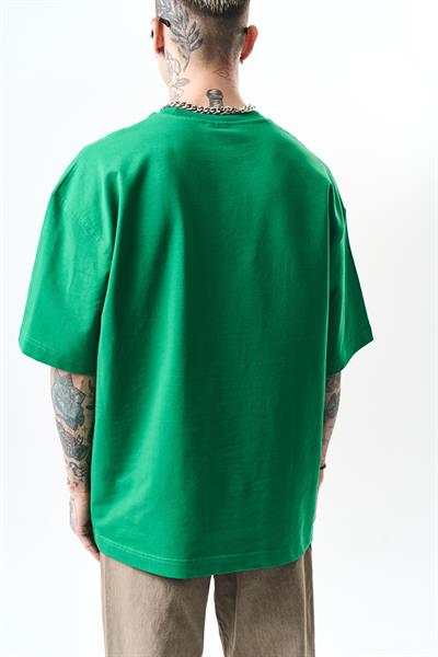 Erkek Respire Yazı Detaylı Oversize T-Shirt Benetton
