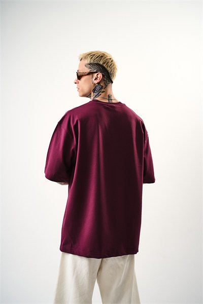 Erkek Respire Yazı Detaylı Oversize T-Shirt Yeşil
