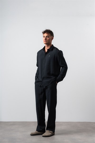 Erkek RS Modal Baggy Pantolon Siyah
