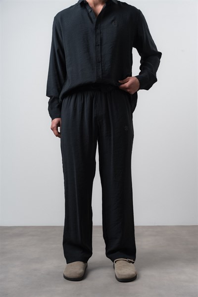 Erkek RS Modal Baggy Pantolon Siyah