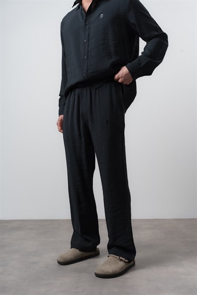 Erkek RS Modal Baggy Pantolon Siyah