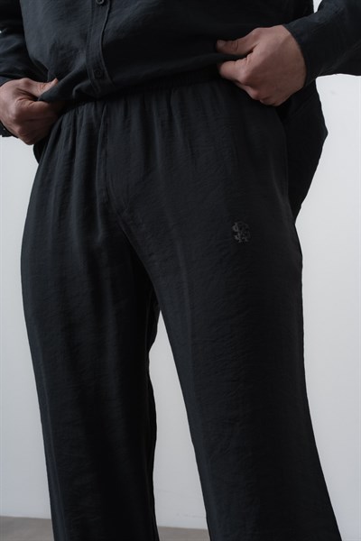 Erkek RS Modal Baggy Pantolon Siyah