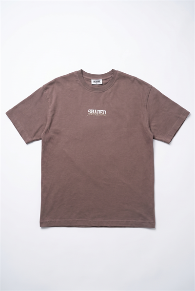 Erkek Shaded Baskılı Oversize T-Shirt Kahve