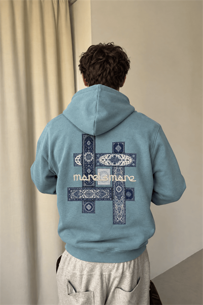 Erkek Sky Patch Detaylı Oversize Hoodie Prada