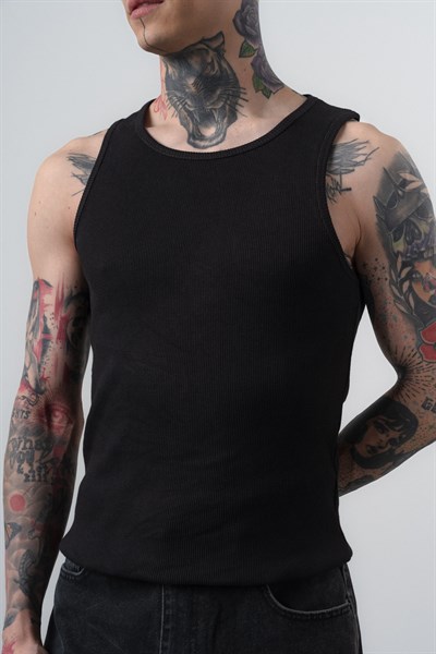Erkek Tank Top Atlet Siyah