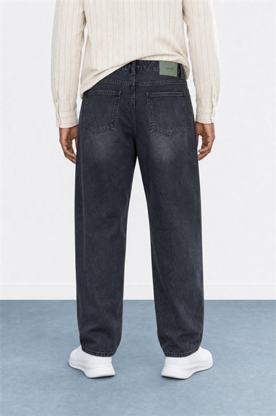 Erkek Washed Baggy Pantolon Antrasit
