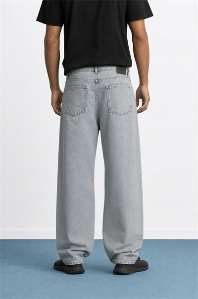 Erkek Washed Baggy Pantolon Buz Mavi