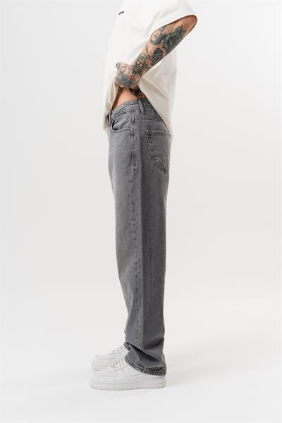 Erkek Washed Baggy Pantolon Koyu Gri