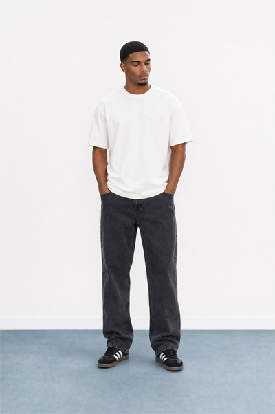 Erkek Washed Baggy Pantolon Siyah