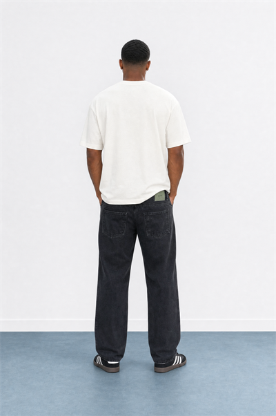 Erkek Washed Baggy Pantolon Siyah