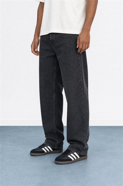 Erkek Washed Baggy Pantolon Siyah