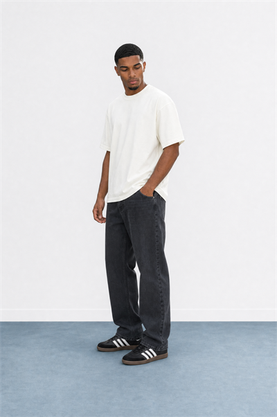 Erkek Washed Baggy Pantolon Siyah