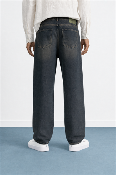 Erkek Washed Baggy Pantolon Tint Mavi