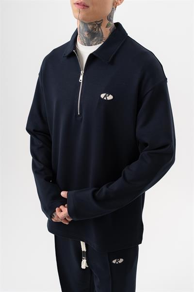 Erkek Yarım Fermuarlı Modal Sweatshirt Lacivert
