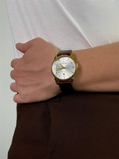Arden White Screen Leather Cord Vintage Wristhwatch VV
