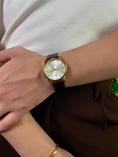 Arden White Screen Leather Cord Vintage Wristhwatch VV