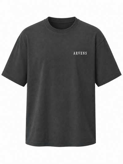 Arvens Antrasit Gri Premıum Basıc Oversize T-shırt