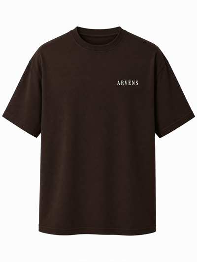 Arvens Kahverengi Premıum Basıc Oversize T-shırt
