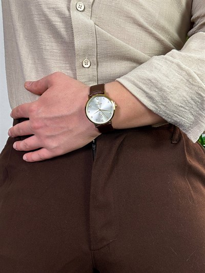 Bellon Vintage Leather Cord Wisthwatch