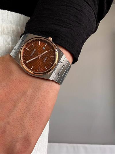 Bronze Frame Red Dial Wristwatch