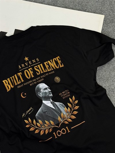 Buılt Of Sılence Premıum Siyah Oversize T-shırt