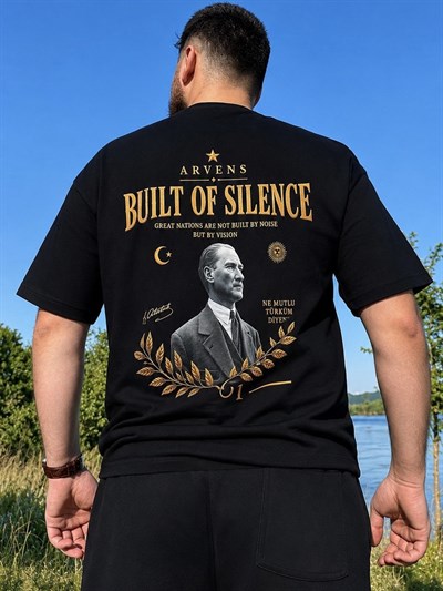 Buılt Of Sılence Premıum Siyah Oversize T-shırt