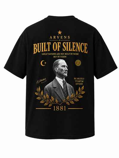 Buılt Of Sılence Premıum Siyah Oversize T-shırt