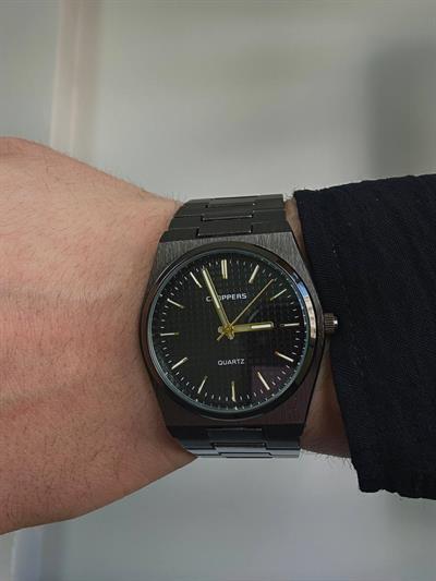 C.S Matte Black Cord Vintage Wristhwatch