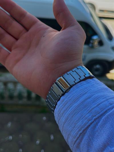 C.S Silver Cord Brown Screen Vintage Wristhwatch