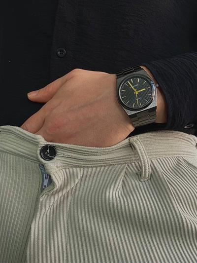 C.S Matte Black Cord Vintage Wristhwatch