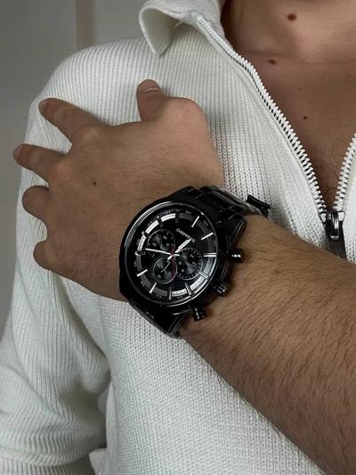 C.H Black Round Screen Wintage Wristhwatch