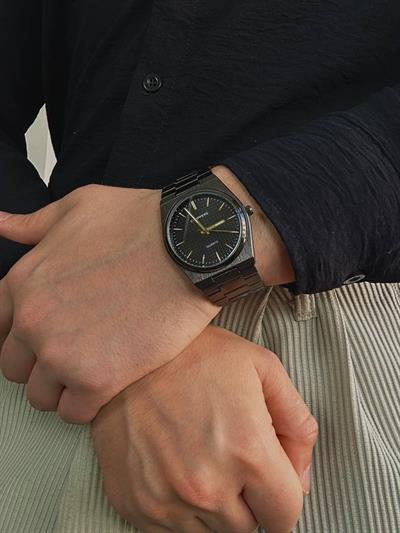 C.S Matte Black Cord Vintage Wristhwatch