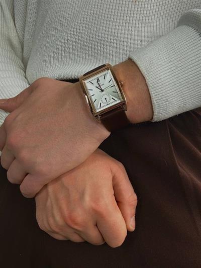 C.S Light Brown Cord Vintage Wristhwatch