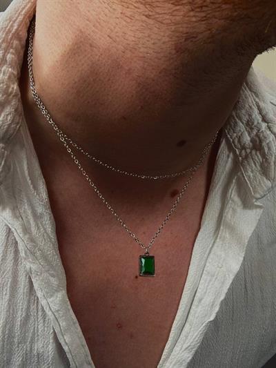 Chain Green Necklace