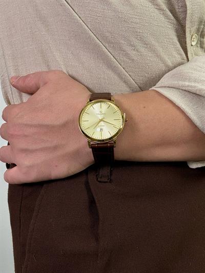 Dark Brown 92 S Leather Cord Vintage Wristhwatch VV