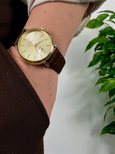 Dark Brown 92 S Leather Cord Vintage Wristhwatch VV