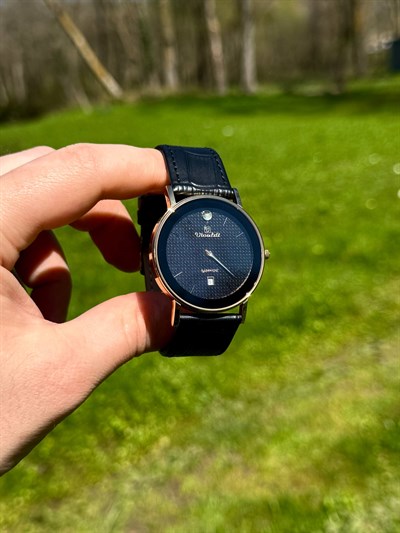 Dark Matter Leather Cord Vintage Wristhwatch
