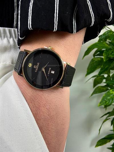 Dark Matter Leather Cord Vintage Wristhwatch