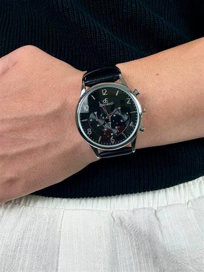 Denacci Black Cord Old Money Wristhwatch