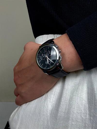 Denacci Black Skin Cord Old Money Vintage Wristhwatch