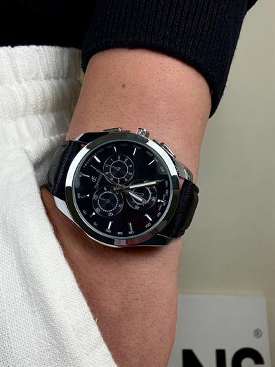 Denacci Black Skin Cord Old Money Vintage Wristhwatch