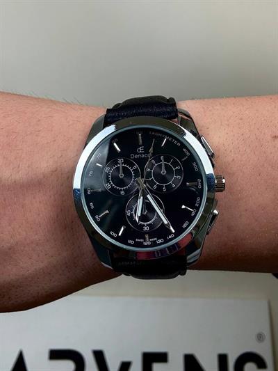 Denacci Black Skin Cord Old Money Vintage Wristhwatch