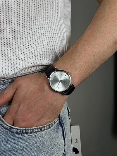 Denacci Black Skin Cord Vintage Wristwatch
