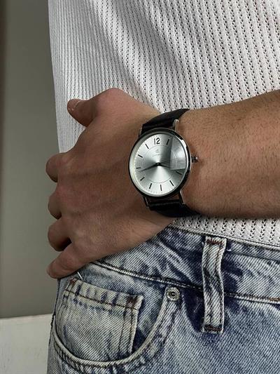 Denacci Black Skin Cord Vintage Wristwatch