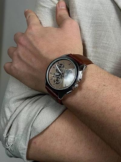 Denacci Brown Skin Cord Vintage Wristhwatch