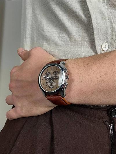 Denacci Brown Skin Cord Vintage Wristhwatch