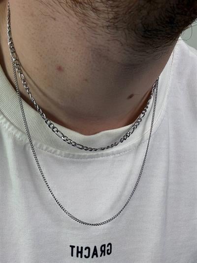 Double Figaro Chain Necklace