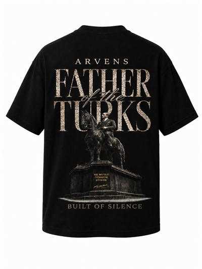 Father Of Turks Premıum Siyah Oversize T-shırt