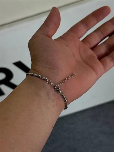Flat Cylinder Chain Bracelet