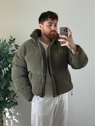 Frostline Haki Erkek Oversize Fit Premium Şişme Mont